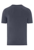 Back cutout view of HA stormy gray modal/viscose/tencel S/SLV Shirt V-Neck
