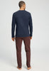 Back view of a men model wearing HA sagittarius cotton L/SLV Pajama
