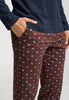 General view of a men model wearing HA sagittarius cotton L/SLV Pajama