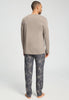 Back view of a men model wearing HA midnight dream cotton L/SLV Pajama