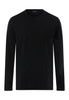 Front cutout view of HA black cotton L/SLV Shirt