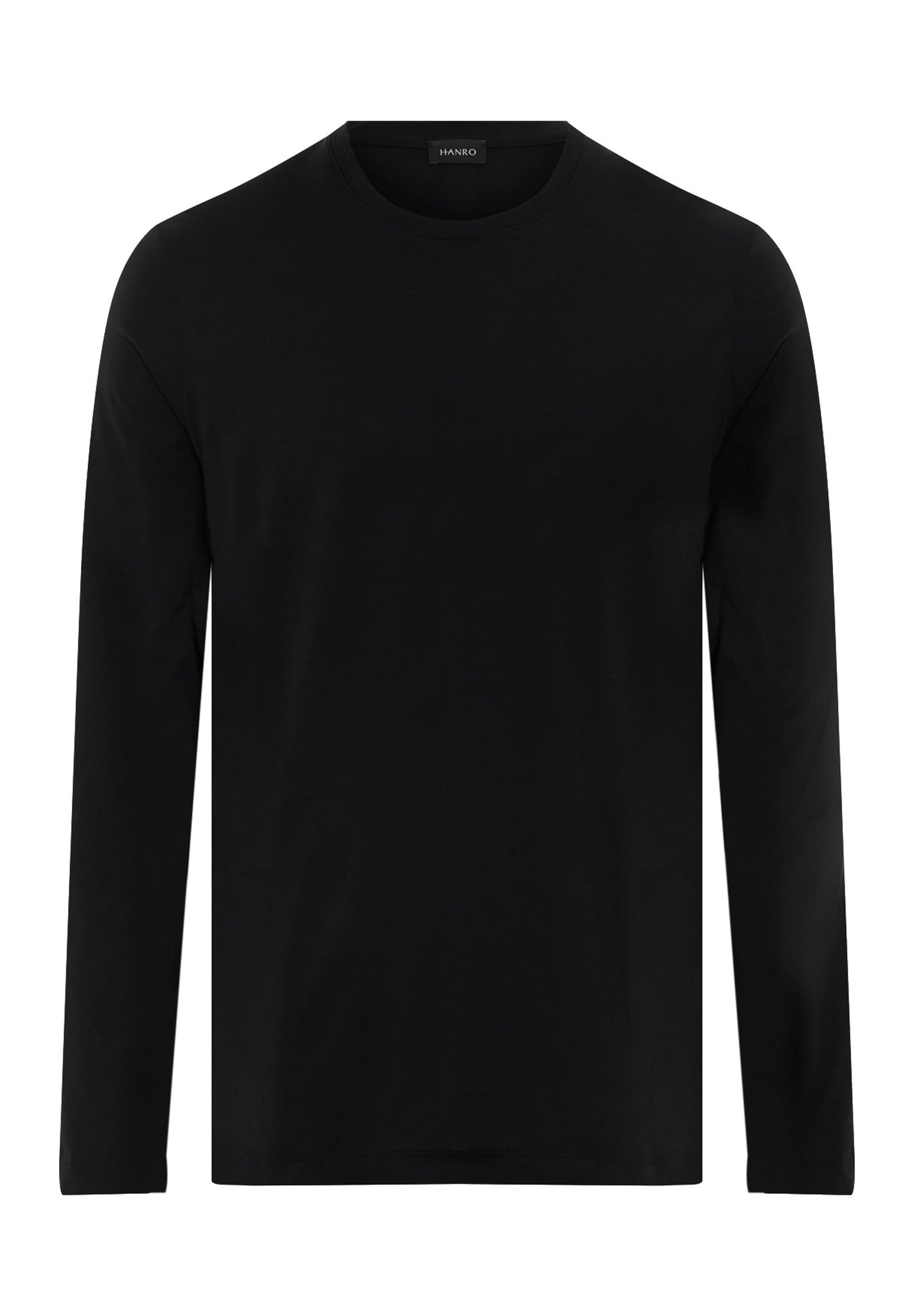 Front cutout view of HA black cotton L/SLV Shirt