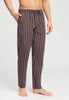 Front view of a men model wearing HA libra stripes cotton Long Pants