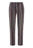 Front cutout view of HA pinecone stripes cotton Long Pants