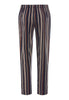 Back cutout view of HA pinecone stripes cotton Long Pants