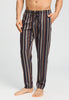 Front view of a men model wearing HA pinecone stripes cotton Long Pants