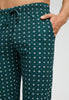 Close-up view of a men model wearing HA pisces garden cotton Long Pants