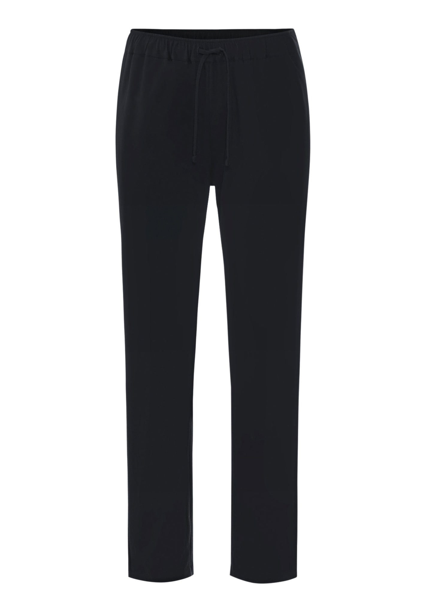 Front cutout view of HA black cotton Long Pants