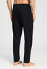 Back view of a men model wearing HA black cotton Long Pants