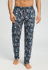Front view of a men model wearing HA night garden cotton Long Pants