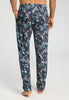 Back view of a men model wearing HA night garden cotton Long Pants