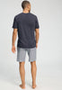 Back view of a men model wearing HA celestial light cotton S/SLV Pajama