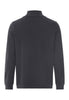 Back cutout view of HA smokey charcoal cotton Cardigan
