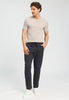 Full-body view of a men model wearing HA smokey charcoal cotton Long Pants