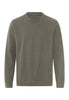 Front cutout view of HA smokey olive cotton Pullover