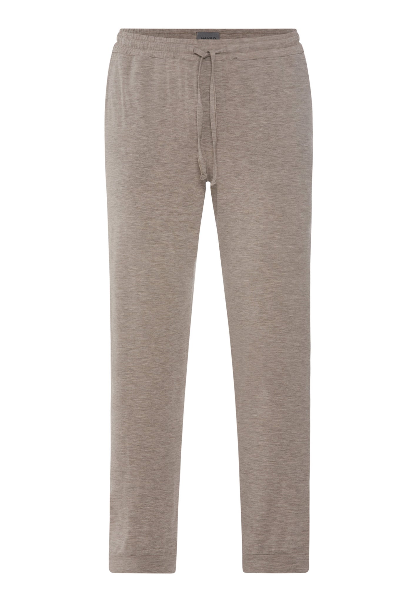Front cutout view of HA toffee melange modal/viscose/tencel Long Pants
