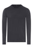 Front cutout view of HA charcoal art modal/viscose/tencel L/SLV Shirt