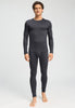 Full-body view of a men model wearing HA charcoal art modal/viscose/tencel Longlegs