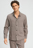 Front view of a men model wearing HA earthy woven cotton Shirt 1/1 Arm