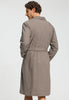 Back view of a men model wearing HA earthy woven cotton Robe