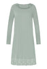 Front cutout view of HA mystic breeze modal/viscose/tencel L/SLV Nightdress 100cm