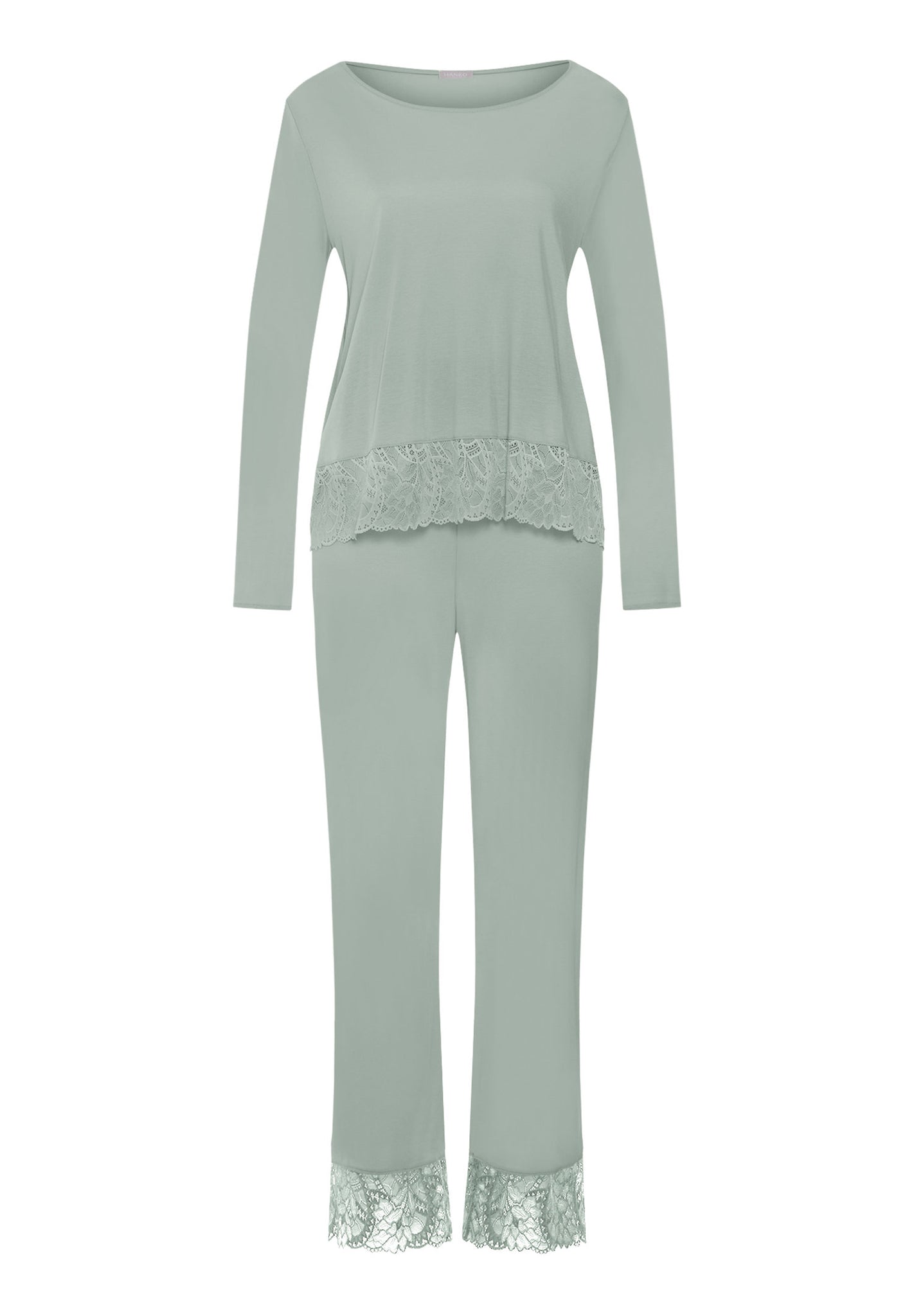 Front cutout view of HA mystic breeze modal/viscose/tencel L/SLV Pajama