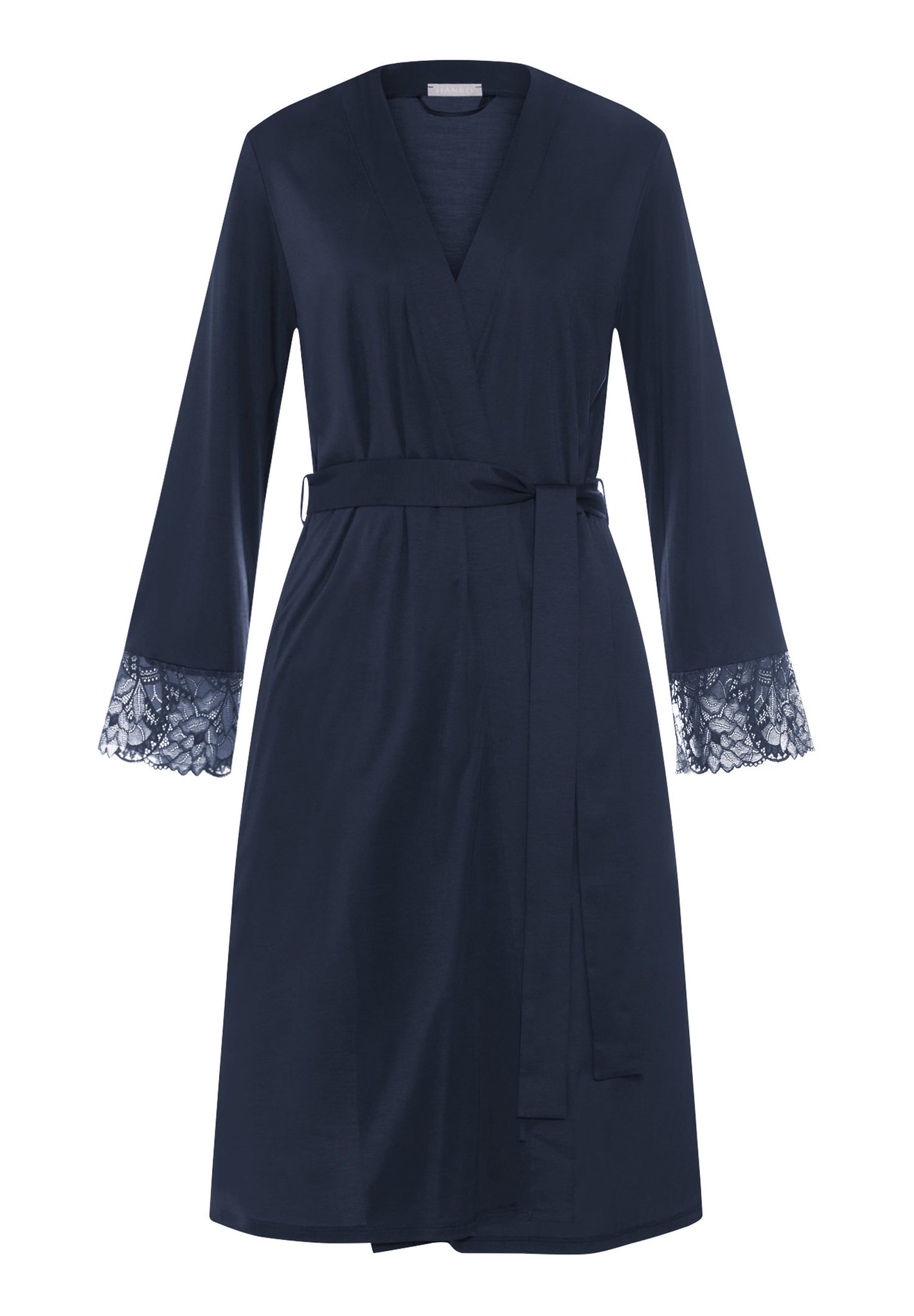 Front cutout view of HA deep navy modal/viscose/tencel Robe 110cm