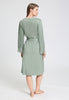 Back view of a women model wearing HA mystic breeze modal/viscose/tencel Robe 110cm
