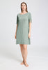 Front view of a women model wearing HA mystic breeze modal/viscose/tencel S/SLV Nightdress 95cm