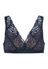 Front cutout view of HA deep navy modal/viscose/tencel Light Padded Soft Cup Bra