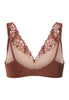Back cutout view of HA cinnamon modal/viscose/tencel Light Padded Soft Cup Bra