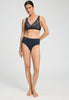 Full-body view of a women model wearing HA deep navy modal/viscose/tencel Maxi Briefs