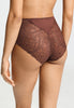 Back view of a women model wearing HA cinnamon modal/viscose/tencel Maxi Briefs