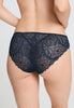 Back view of a women model wearing HA deep navy modal/viscose/tencel Mini Briefs