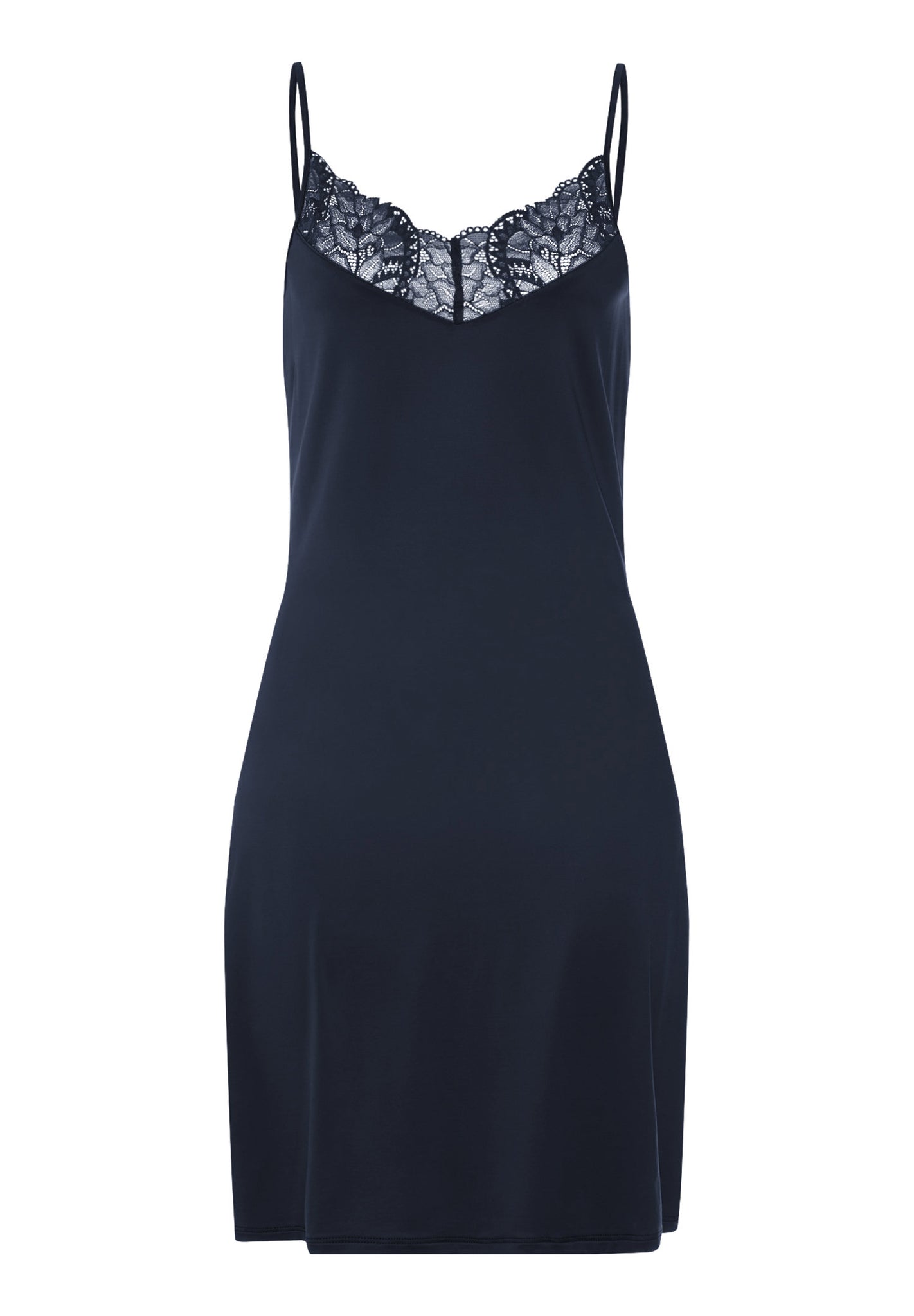 Front cutout view of HA deep navy modal/viscose/tencel Negligee 90cm
