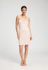 Front view of a women model wearing HA creamy glass modal/viscose/tencel Negligee 90cm