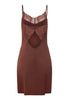 Back cutout view of HA cinnamon modal/viscose/tencel Negligee 90cm