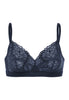 Front cutout view of HA deep navy modal/viscose/tencel Soft Cup Bra