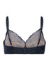 Back cutout view of HA deep navy modal/viscose/tencel Soft Cup Bra