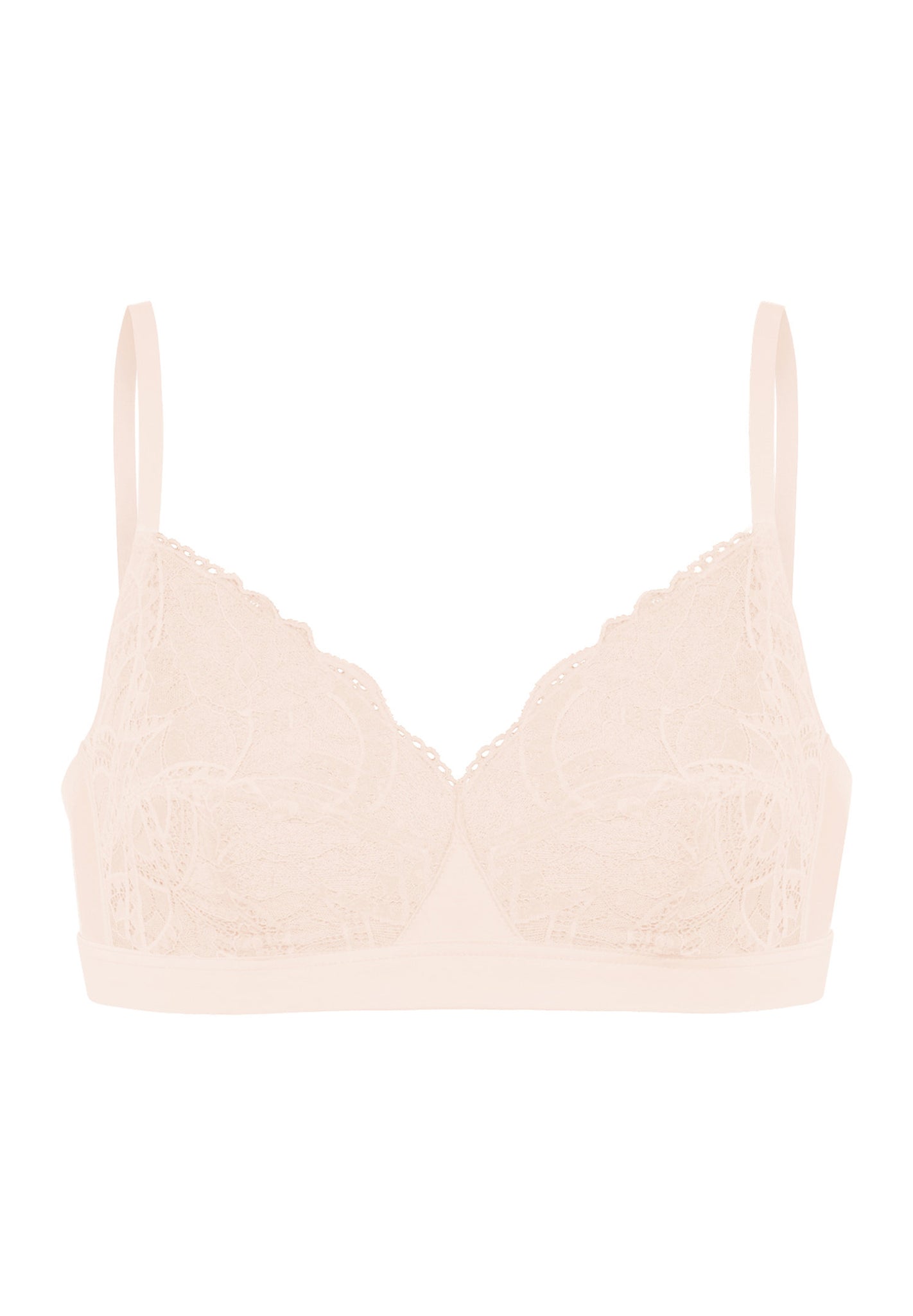 Front cutout view of HA creamy glass modal/viscose/tencel Soft Cup Bra