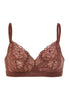 Front cutout view of HA cinnamon modal/viscose/tencel Soft Cup Bra