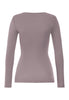 Back cutout view of HA stormy rose cotton L/SLV Shirt