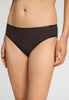Front view of a women model wearing HA dark mocha cotton Midi Briefs