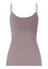 Back cutout view of HA stormy rose cotton Padded Spaghetti Top