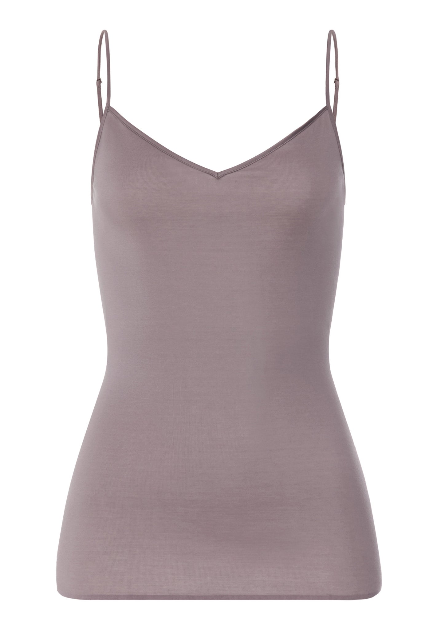 Front cutout view of HA stormy rose cotton Spaghetti Top