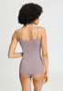 Back view of a women model wearing HA stormy rose cotton Spaghetti Top