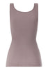 Back cutout view of HA stormy rose cotton Tank Top