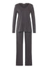Front cutout view of HA boulevard cotton L/SLV Pajama