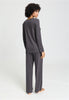 Back view of a women model wearing HA boulevard cotton L/SLV Pajama