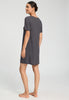 Back view of a women model wearing HA boulevard cotton S/SLV Nightdress 90cm